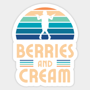 Berries and Cream Retro Sticker
